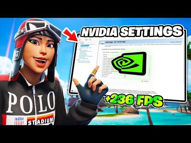 Best NVIDIA Control Panel Settings for Fortnite in 2026! ✅ (INSANE FPS BOOST!)