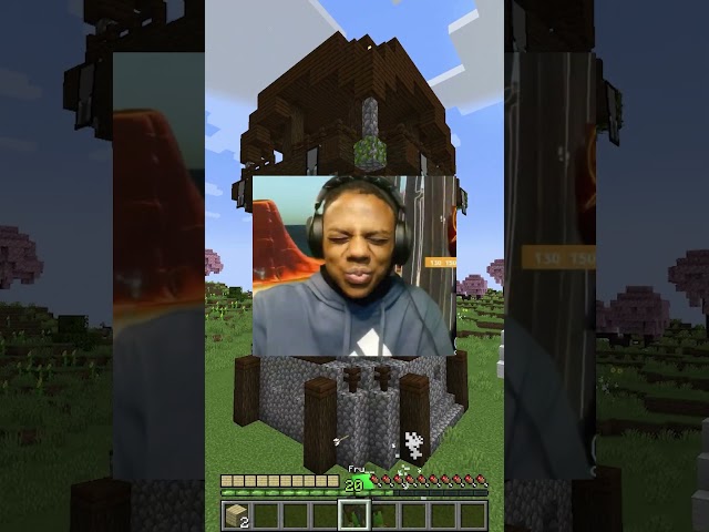 Hiding as a PILLAGER OUTPOST in MInecraft