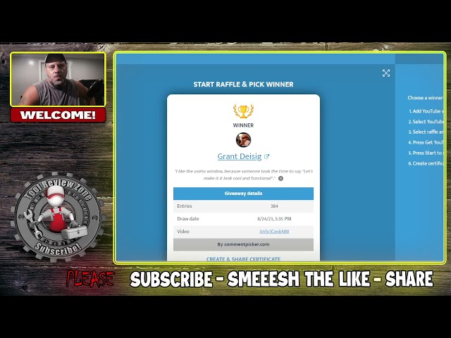 A WINNER HAS BEEN PICKED!