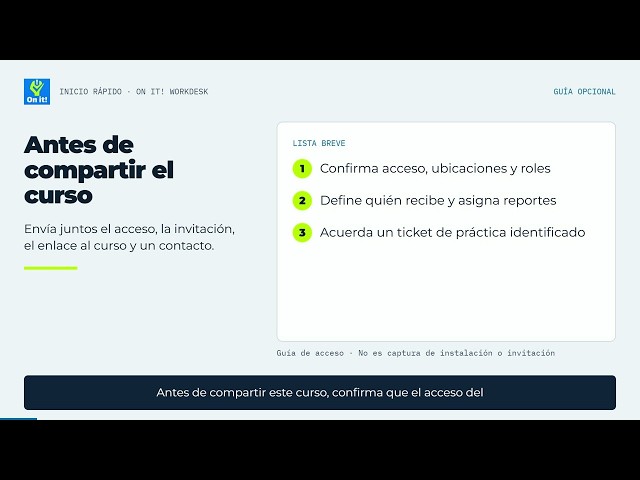 Antes de compartir: prepara a tu equipo | On it! Workdesk