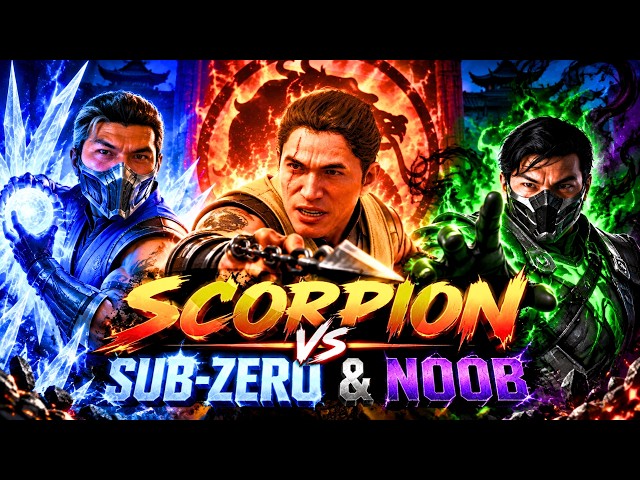 Scorpion fights with SubZero & Noob Saibot🔥🥶👻