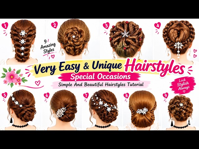 Very Easy & Unique Hairstyles Special Occasions | Simple And Beautiful Hairstyles Tutorial
