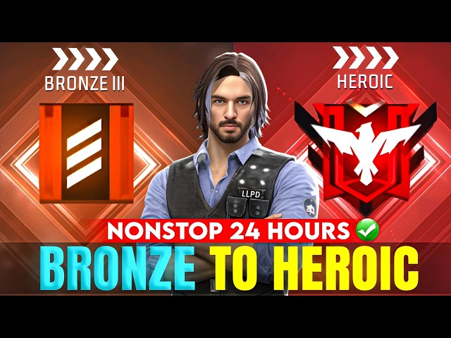Bronze To Heroic 🔥 In 24 Hour 🥶 | Br Rank | 100hr Ep-2