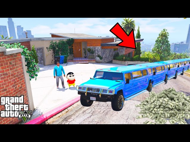 Franklin Make A World Longest Car Los Santos With Shinchan IN GTA V