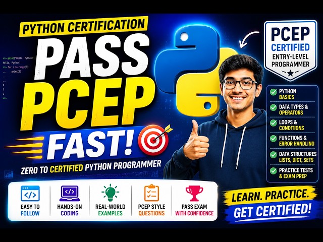 Python PCEP Exam Preparation 🔥 Zero to Certified Python Programmer