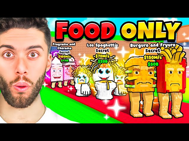$0 To $1 TRILLION with FOOD ONLY BRAINROTS