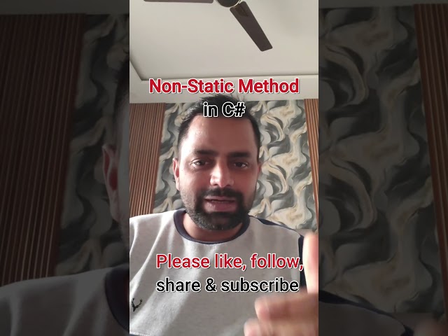 Non-Static Method in C# | Call Method Inside & Outside Class | C# Shorts