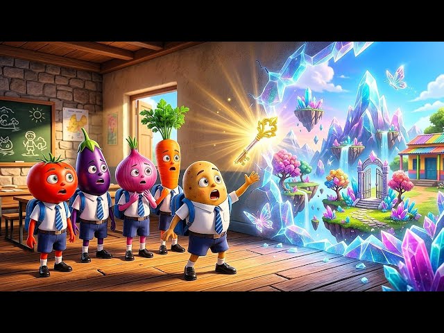 🥔 Aloo Aur Doston Ka Rahasyamayi Crystal Adventure | Full Hindi 3D Cartoon Story #aistory #adventure