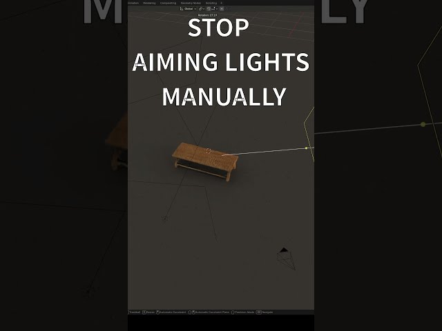 Stop Aiming Lights Manually in Blender #3d #shorts