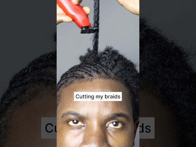 Cutting the braid cornrows