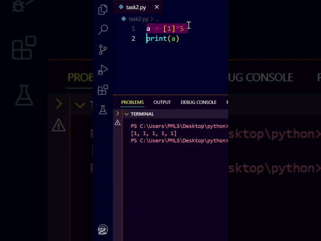What Does a = [1]*5 Output in Python?! 🐍 (Surprising Trick!)