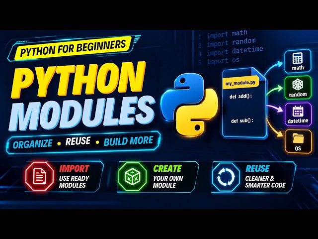 Python Modules Explained | Import & Create Your Own Modules | Python Tutorial for Beginners