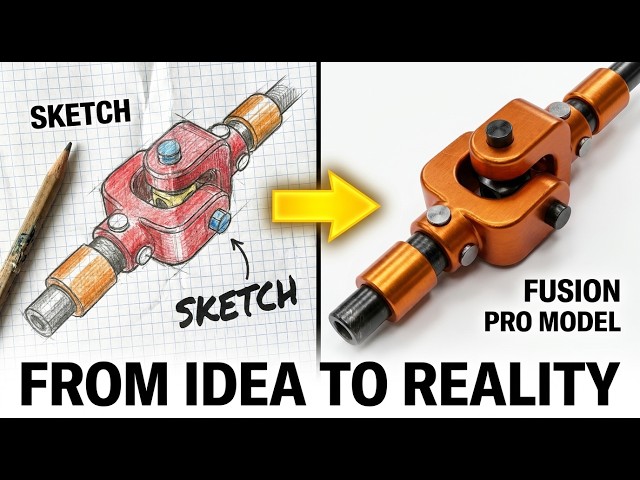 How to Design a Universal Joint in Autodesk Fusion | Step-by-Step Tutorial