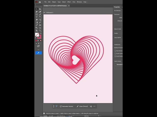 How to Make This Perfect Heart in Illustrator ❤️🔥 | Adobe Illustrator Tutorial #shorts