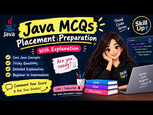 Java MCQs for Infosys Placement 2026 🔥 | 12 Important Java Questions with Answers & Explanation