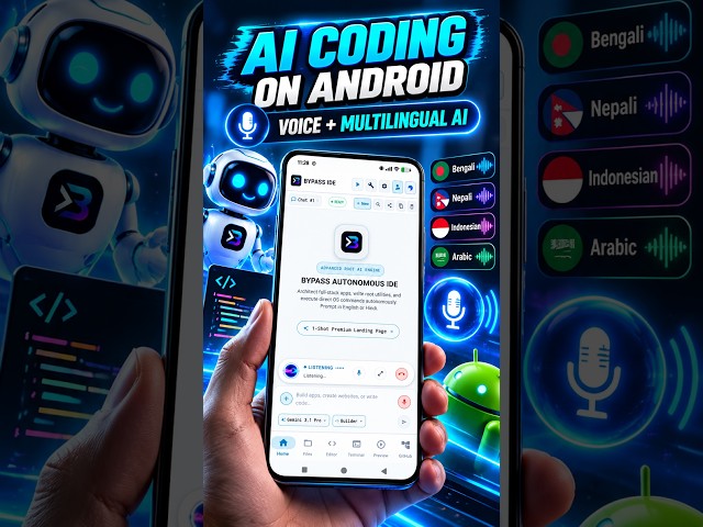 Android AI IDE + AI Coding Agent on Your Phone | Voice Assistant & Multilingual AI