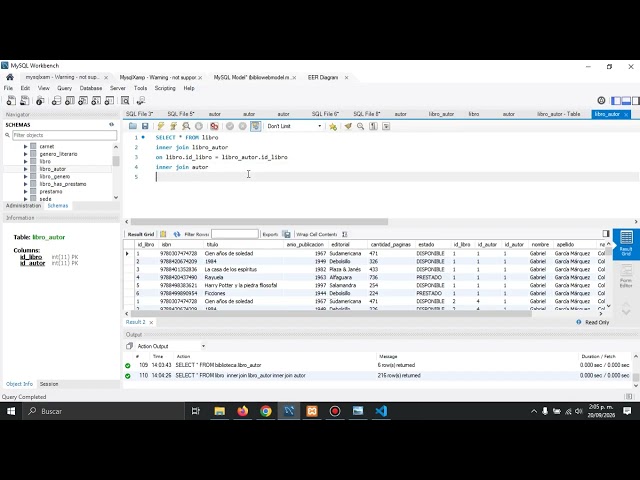 Base de Datos de una Biblioteca en MySQL | Modelo, Relaciones y Datos de Prueba 3