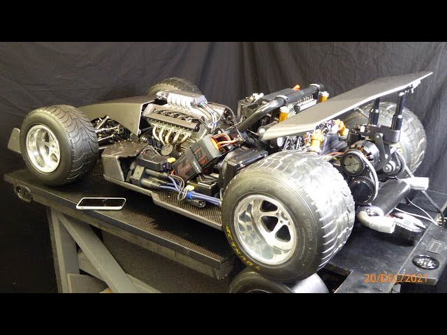 1/3 scale V10 RC car part 17, Dyno run.