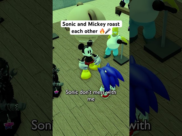 SONIC and MICKEY ROAST EACH OTHER 🔥🎤 #roblox #micup #sonic