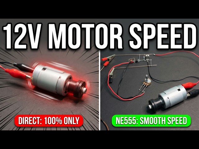 12v Dc Motor Speed Controller Using NE555 | PWM width Modulation 