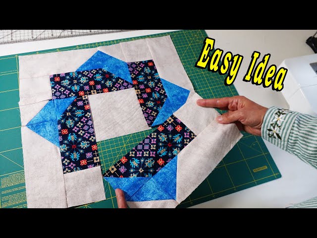 Stunning Quilt Block Anyone Can Make in Just 8 Minutes! 💛Easy Sewing Idea