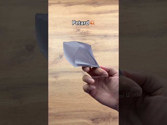 EASY ORIGAMI PETARD VERY LOUD PAPER TOY TUTORIAL | DIY ORIGAMI FLAPPING PETARD STEP BY STEP