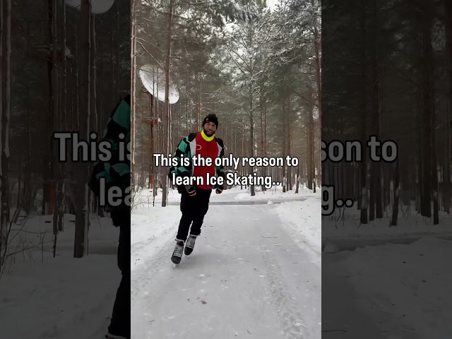 Forest Skating Maze 🔥😱 #iceskating #speed #winter #shorts