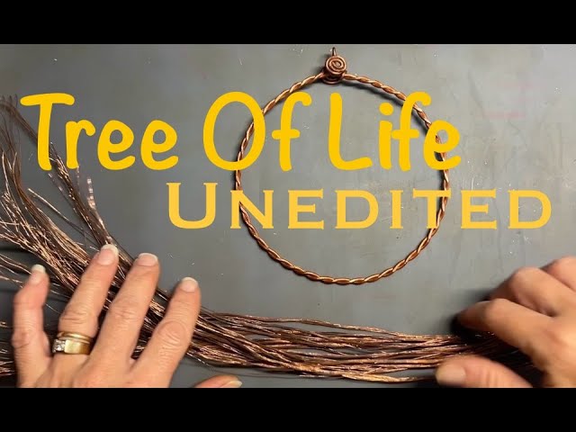 Unedited 3D wire tree of life sun catcher in progress | art in real time