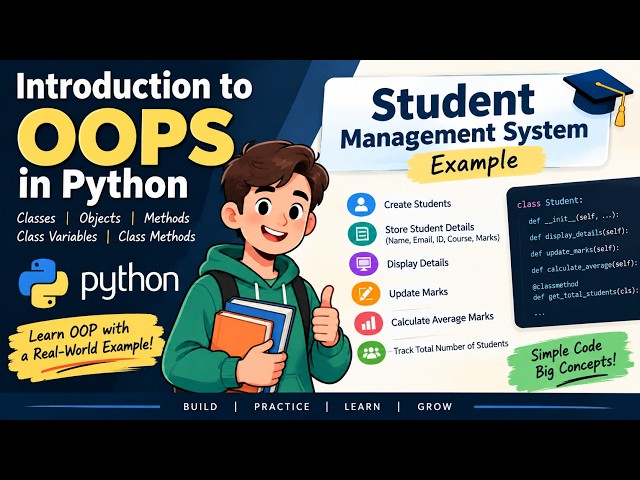 Student Management System using Python OOP | Classes & Objects