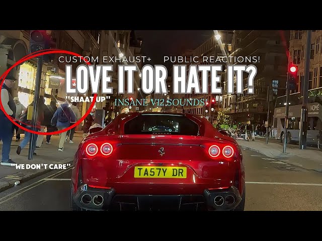 *LOUD* Ferrari 812 Superfast CAUSES CHAOS In London! *INSANE Reactions, REVS & SHOOK CAM!