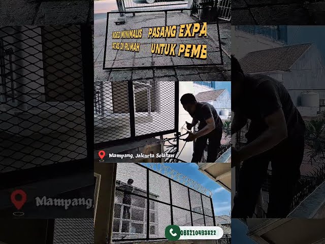 INSTALLING MINIMALIST EXPANDED METAL AS A ROOM DIVIDER IN MAMPANG, SOUTH JAKARTA