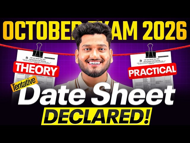 NIOS Big Update 🔥 October 2026 Date Sheet, Practical & TMA Marks