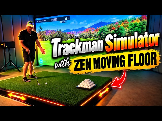 Trackman Golf Simulator with Moving Floor