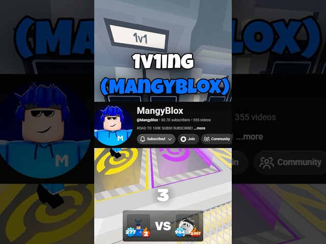 1V1ING MANGYBLOX🔥🔥🔥 #roblox #robloxpvp #gaming #robloxrivals #shorts