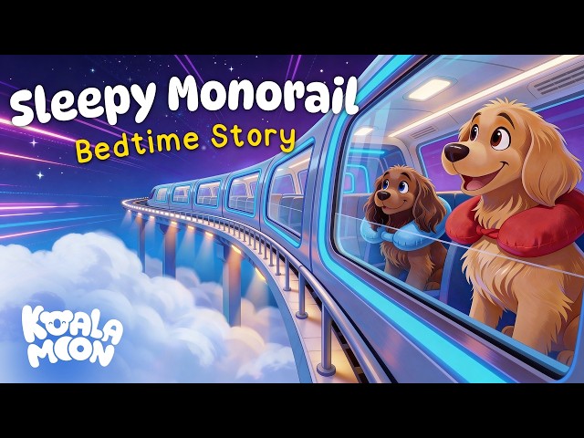 The Sleepy Monorail 🚝 🐶 BEST Cozy Bedtime Story for Kids 💤🌙 Hector & Sunny