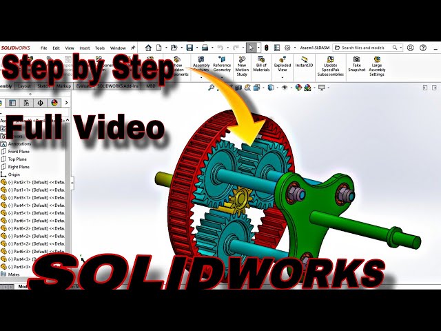 Planetary Gear Assembly in SOLIDWORKS | Complete Step-by-Step Tutorial