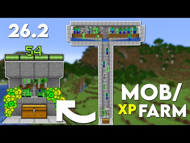 Minecraft: EASY MOB XP FARM TUTORIAL! 26.3 (Without Mob Spawner)