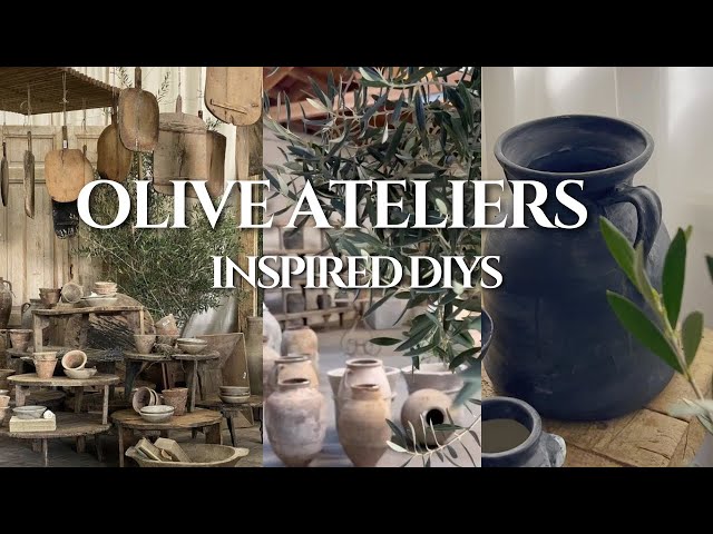 Olive Ateliers Inspired DIYs - aged vessels, faux limestone sink, and faux terracotta dupes