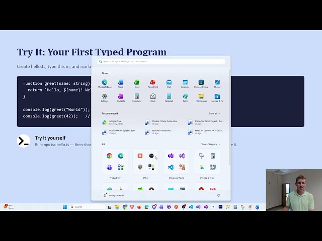 Lecture & Code Demo - Why TypeScript, how it relates to JavaScript, and interfaces