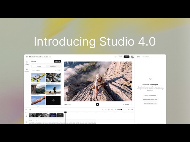 Introducing Studio 4.0, the agentic video editor in ElevenCreative