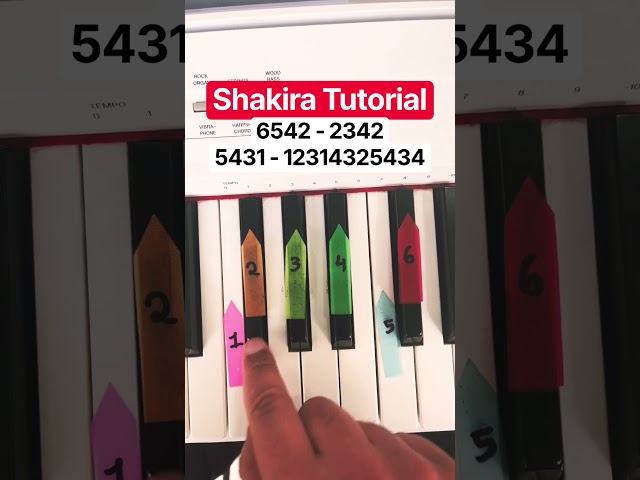 Shakira Hips Don't Lie - Easy Piano Tutorial