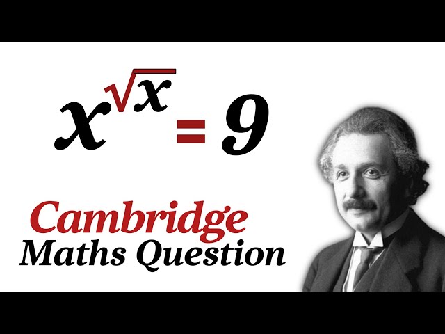 Cambridge Maths Entrance Exam Question | Can you solve for "x"?