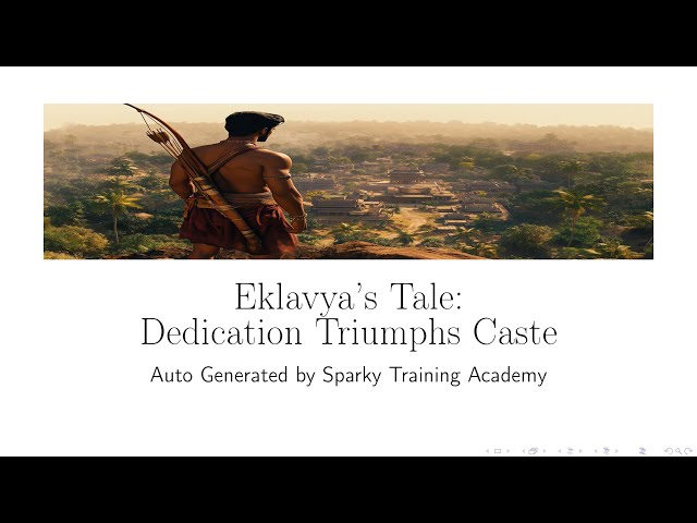 Eklavya's Tale: Dedication Triumphs Caste