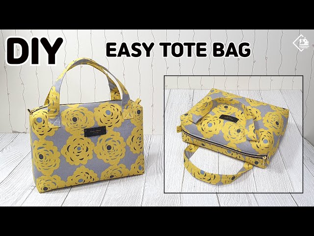 DIY EASY TOTE BAG / How to make a simple handbag / sewing tutorial [Tendersmile Handmade]