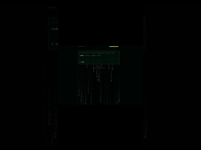 5 firewall layers. One typo and you're out. Built entirely in HTML/CSS/JS #code #html