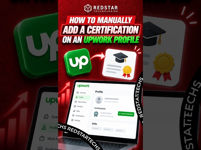 How to Manually Add a Certification on your Upwork Profile