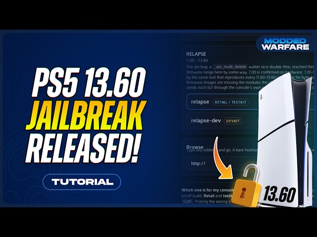 PS5 13.60 Relapse Jailbreak Released! (Overview & Setup)
