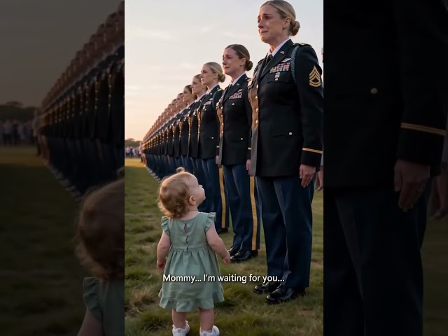 Mommy, I’m Waiting for You…❤️ Emotional MilitaryMilitaryHomecoming #EmotionalReunion #MommyImWaiting