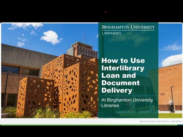 How to Use Interlibrary Loan and Document Delivery