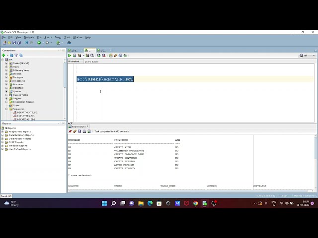 How to run SQL File in Oracle SQL Developer